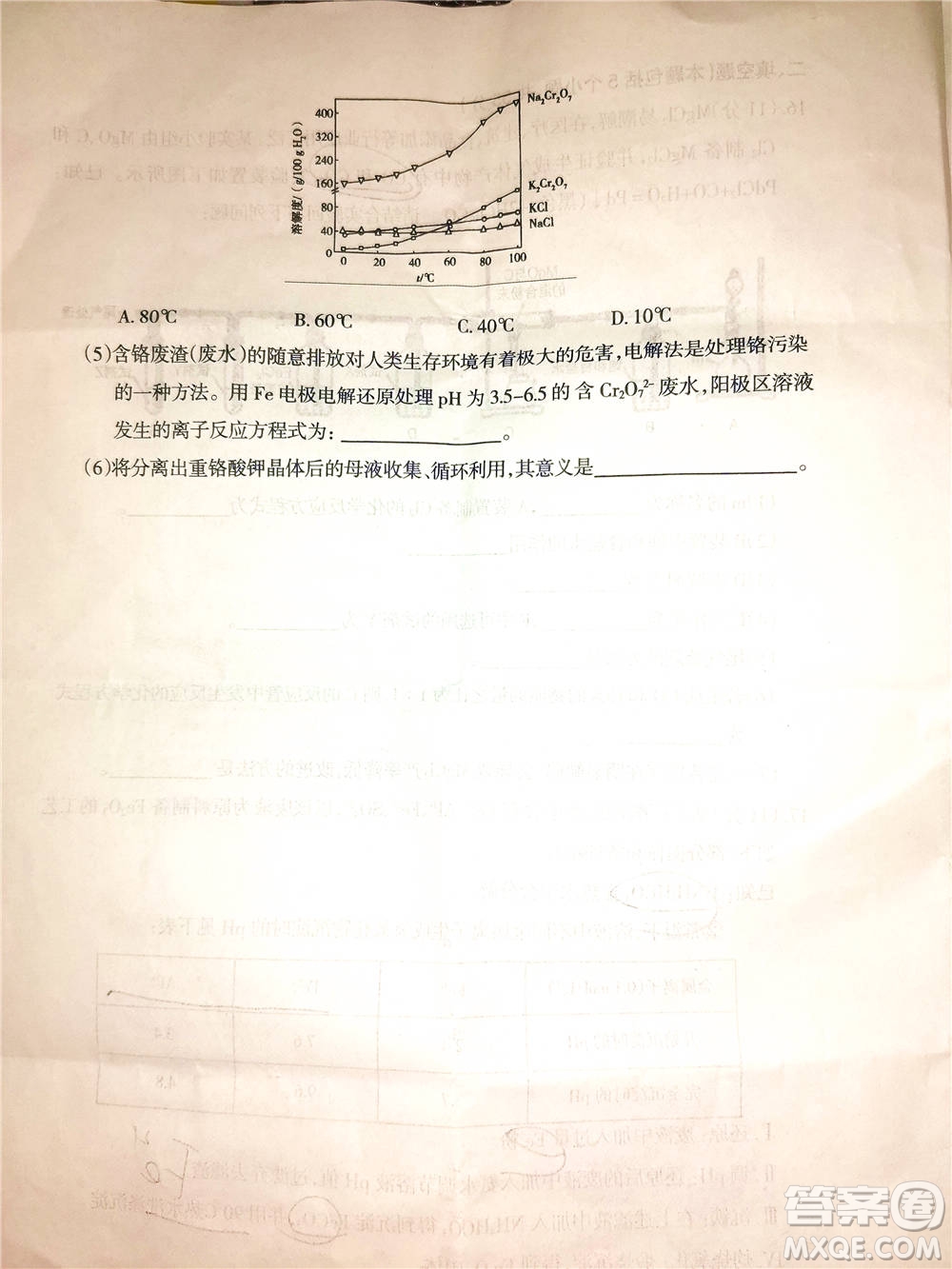 2021屆呼和浩特市高三年級(jí)質(zhì)量普查調(diào)研考試化學(xué)試題及答案