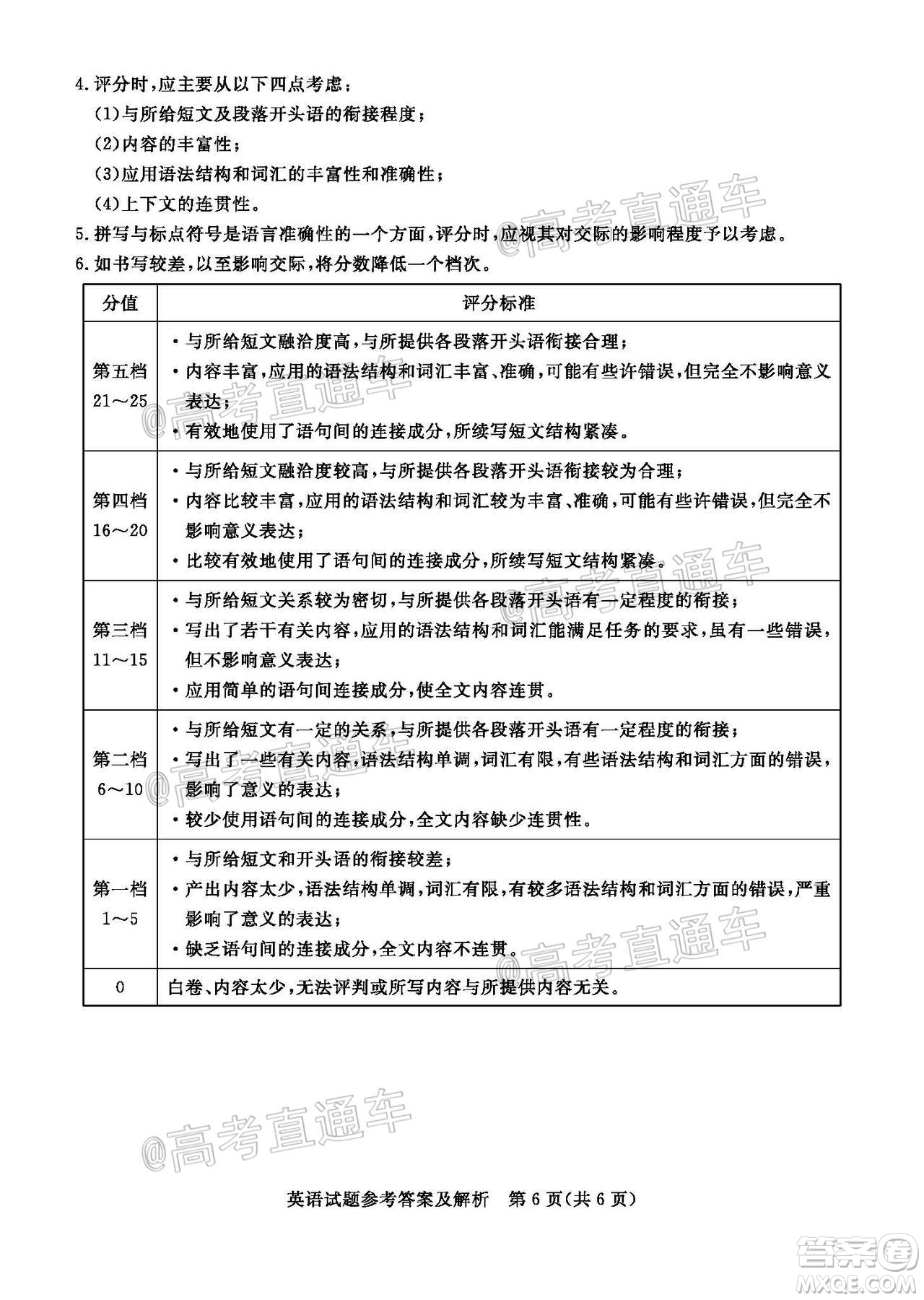 肇慶市2021屆高中畢業(yè)班第一次統(tǒng)一檢測英語試題及答案