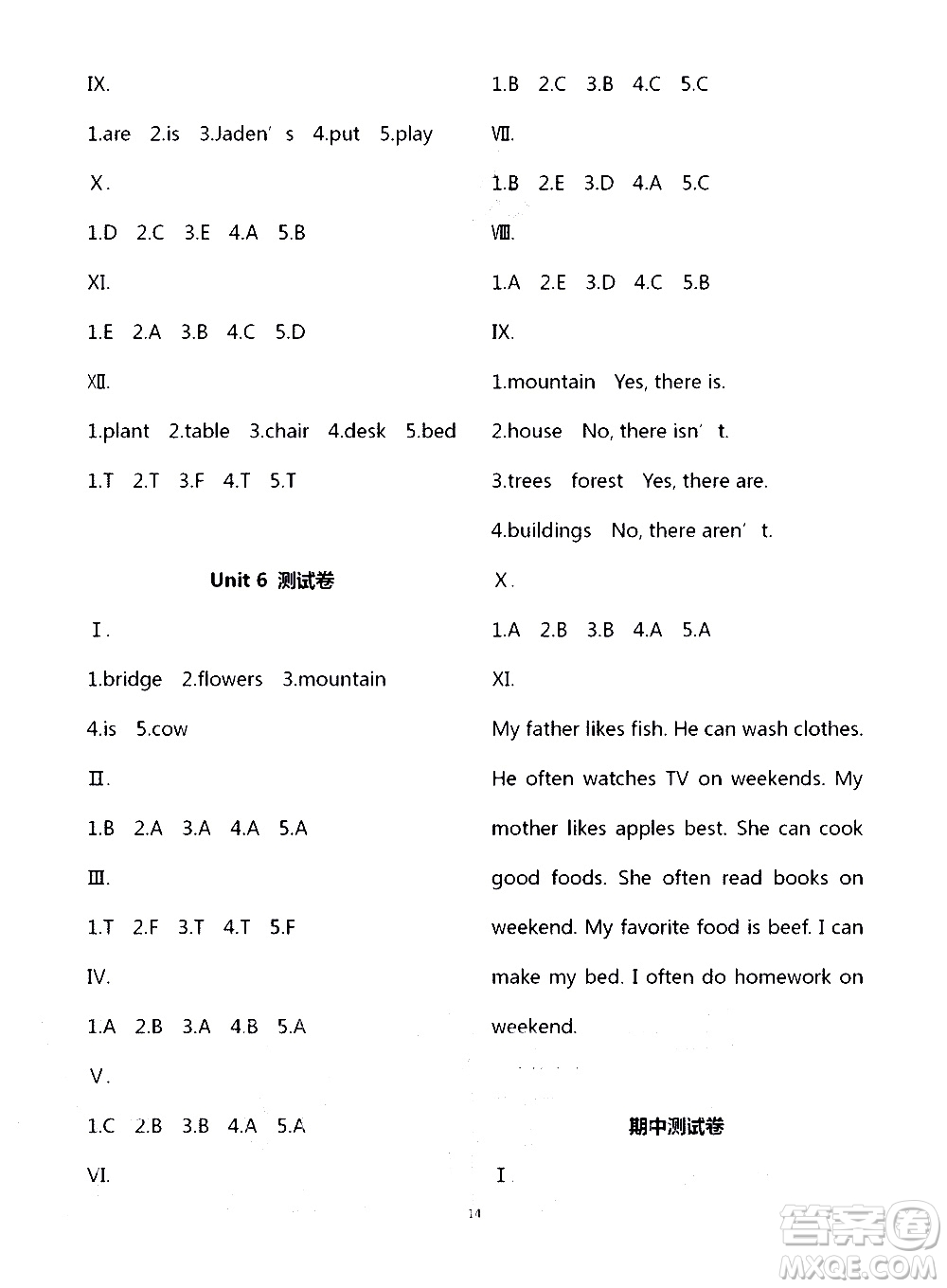 寧夏人民教育出版社2020學(xué)習(xí)之友英語(yǔ)五年級(jí)上冊(cè)人教版答案