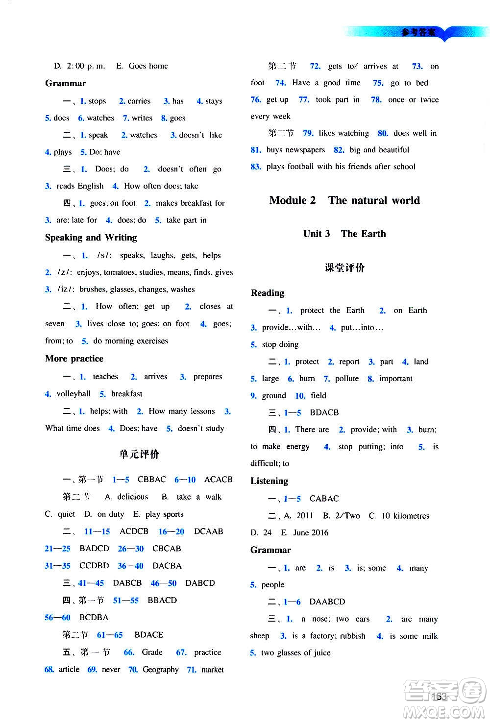 廣州出版社2020陽光學(xué)業(yè)評價英語七年級上冊滬教版答案