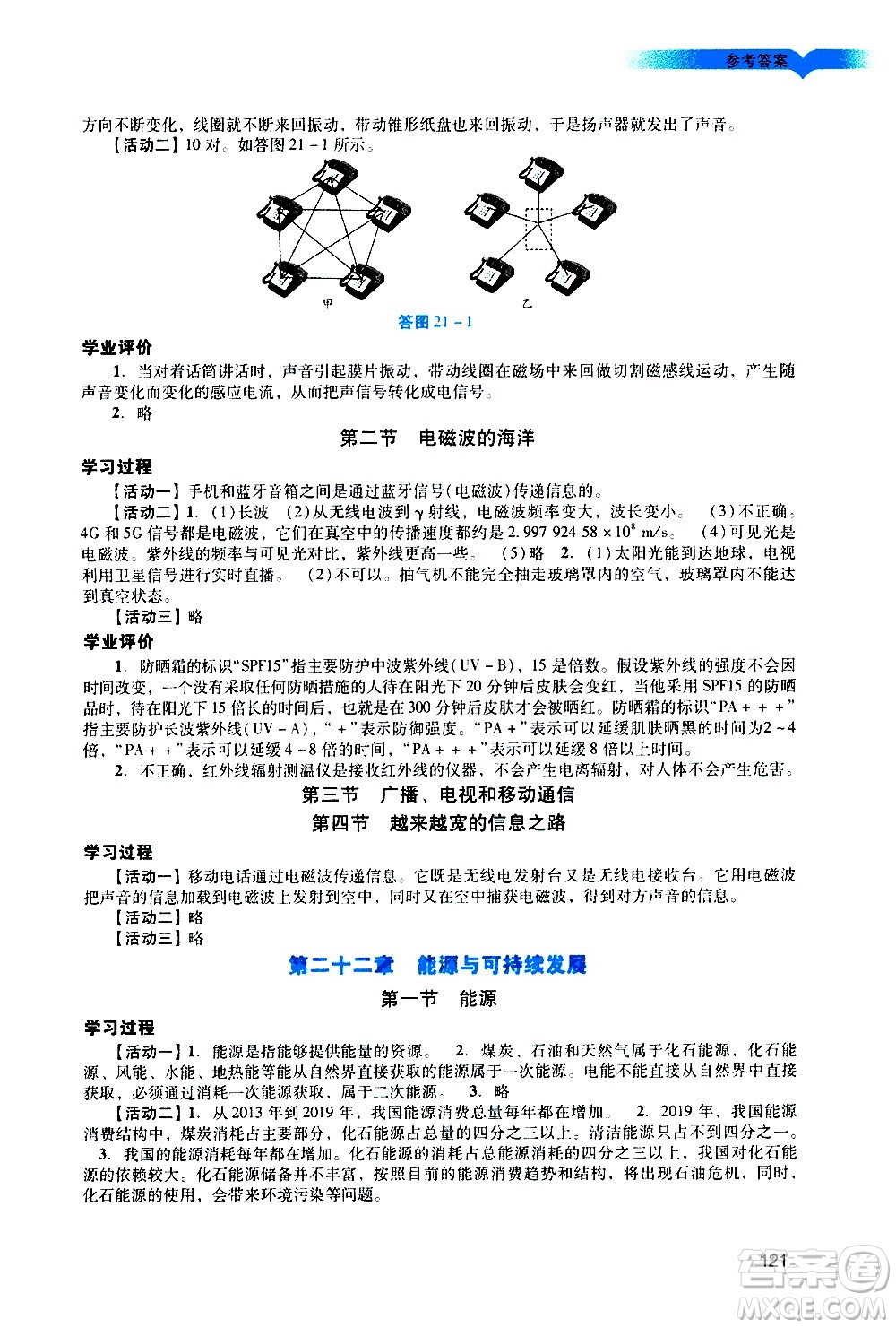 廣州出版社2020陽(yáng)光學(xué)業(yè)評(píng)價(jià)物理九年級(jí)上冊(cè)人教版答案