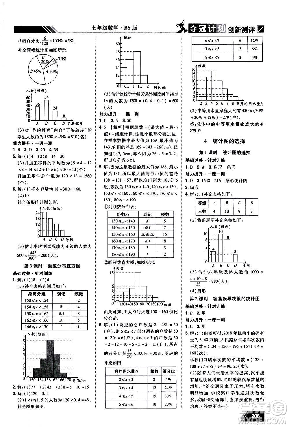 2020奪冠計(jì)劃初中創(chuàng)新測(cè)評(píng)數(shù)學(xué)七年級(jí)上冊(cè)BS北師版江西專版答案