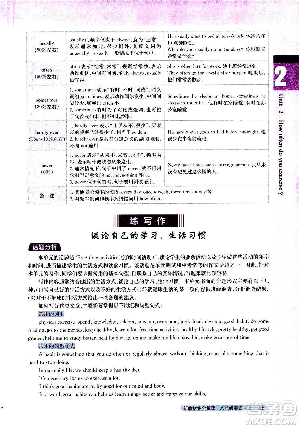 吉林人民出版社2020新教材完全解讀英語(yǔ)八年級(jí)上冊(cè)人教版答案