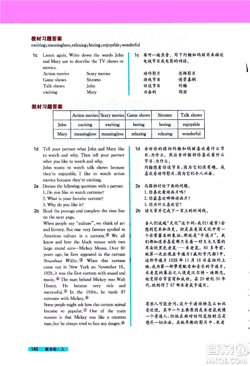 吉林人民出版社2020新教材完全解讀英語(yǔ)八年級(jí)上冊(cè)人教版答案