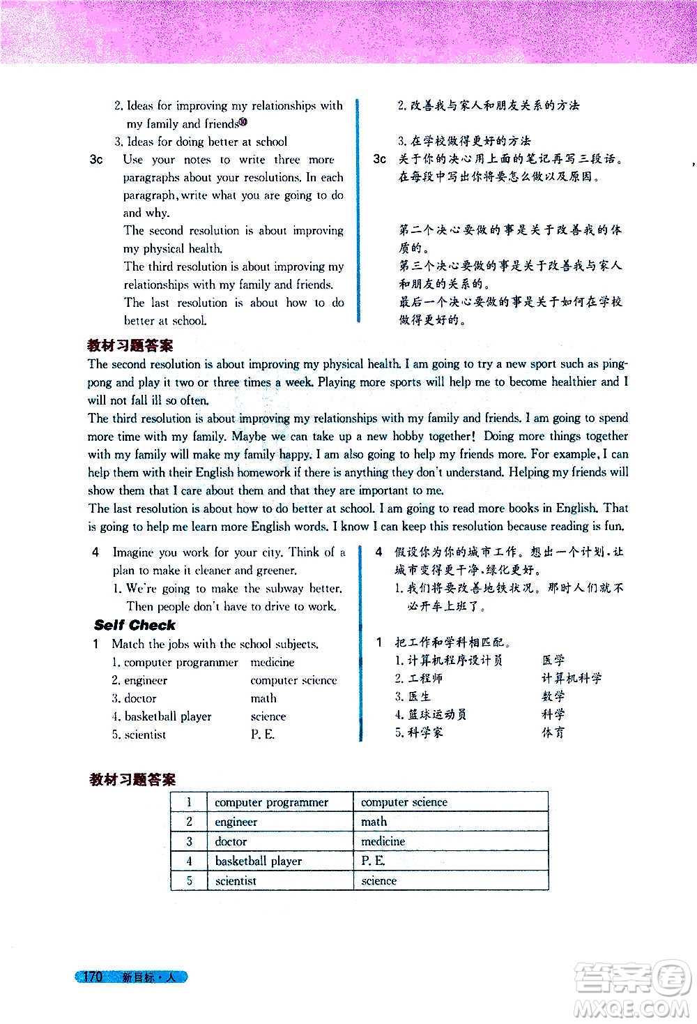 吉林人民出版社2020新教材完全解讀英語(yǔ)八年級(jí)上冊(cè)人教版答案