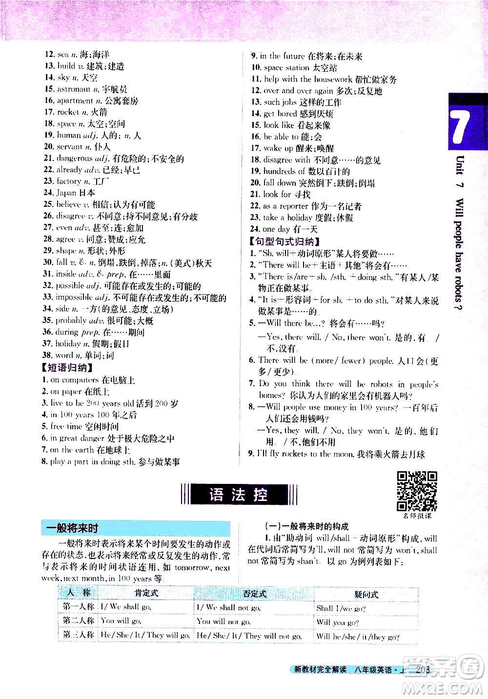 吉林人民出版社2020新教材完全解讀英語(yǔ)八年級(jí)上冊(cè)人教版答案