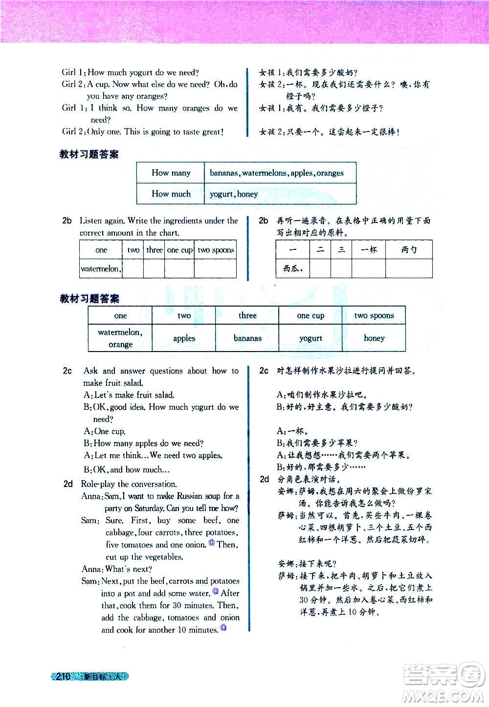 吉林人民出版社2020新教材完全解讀英語(yǔ)八年級(jí)上冊(cè)人教版答案