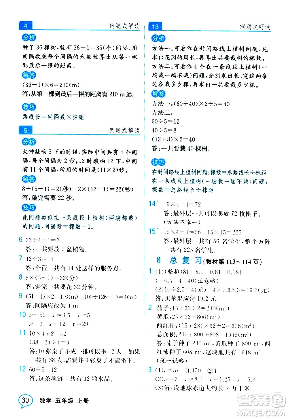 人民教育出版社2020教材解讀數(shù)學(xué)五年級(jí)上冊(cè)人教版答案