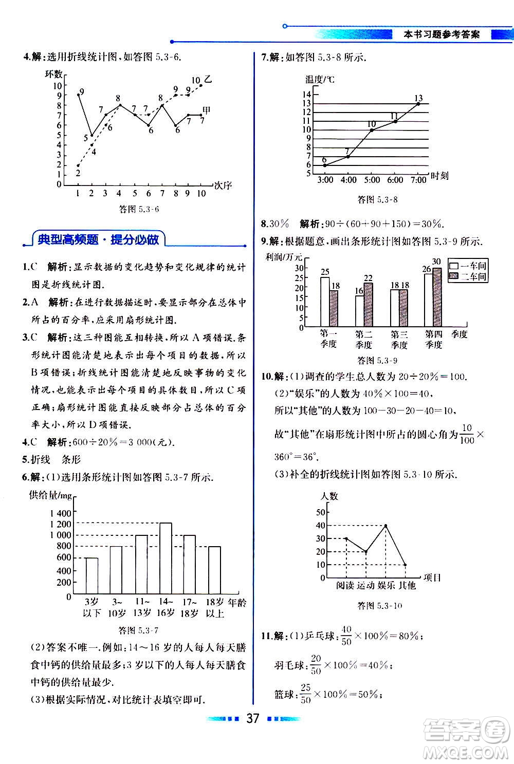 2020年教材解讀數學七年級上冊HK滬科版參考答案