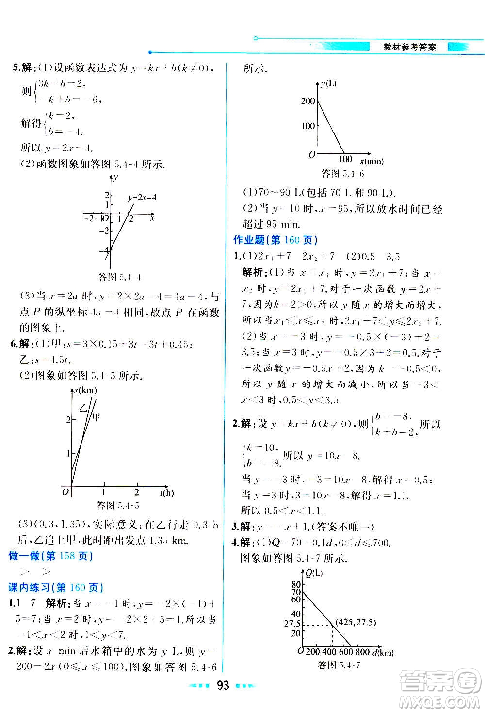 人民教育出版社2020教材解讀數(shù)學(xué)八年級(jí)上冊(cè)ZJ浙教版答案