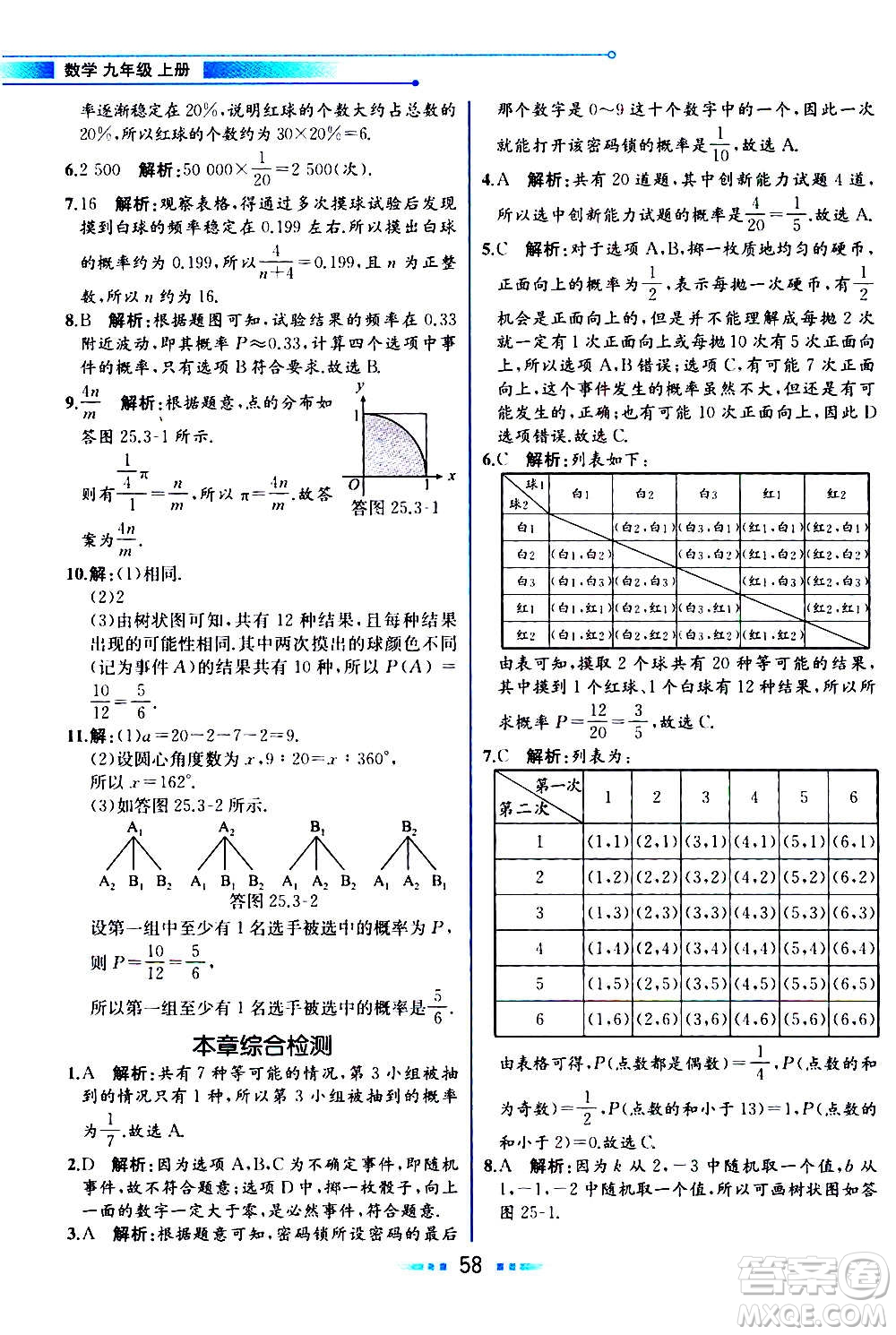 人民教育出版社2020教材解讀數學九年級上冊人教版答案