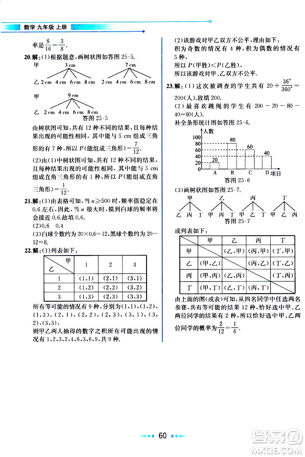 人民教育出版社2020教材解讀數學九年級上冊人教版答案