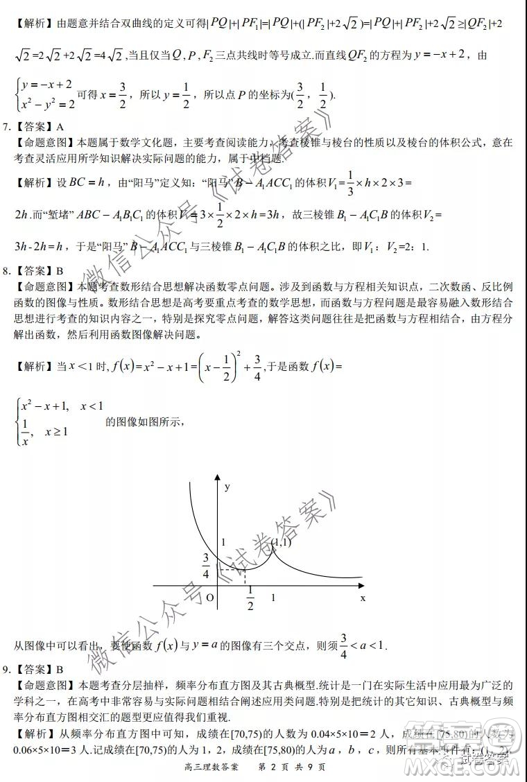 2020-2021學(xué)年全國(guó)百?gòu)?qiáng)名校領(lǐng)軍考試12月高三理科數(shù)學(xué)試題及答案