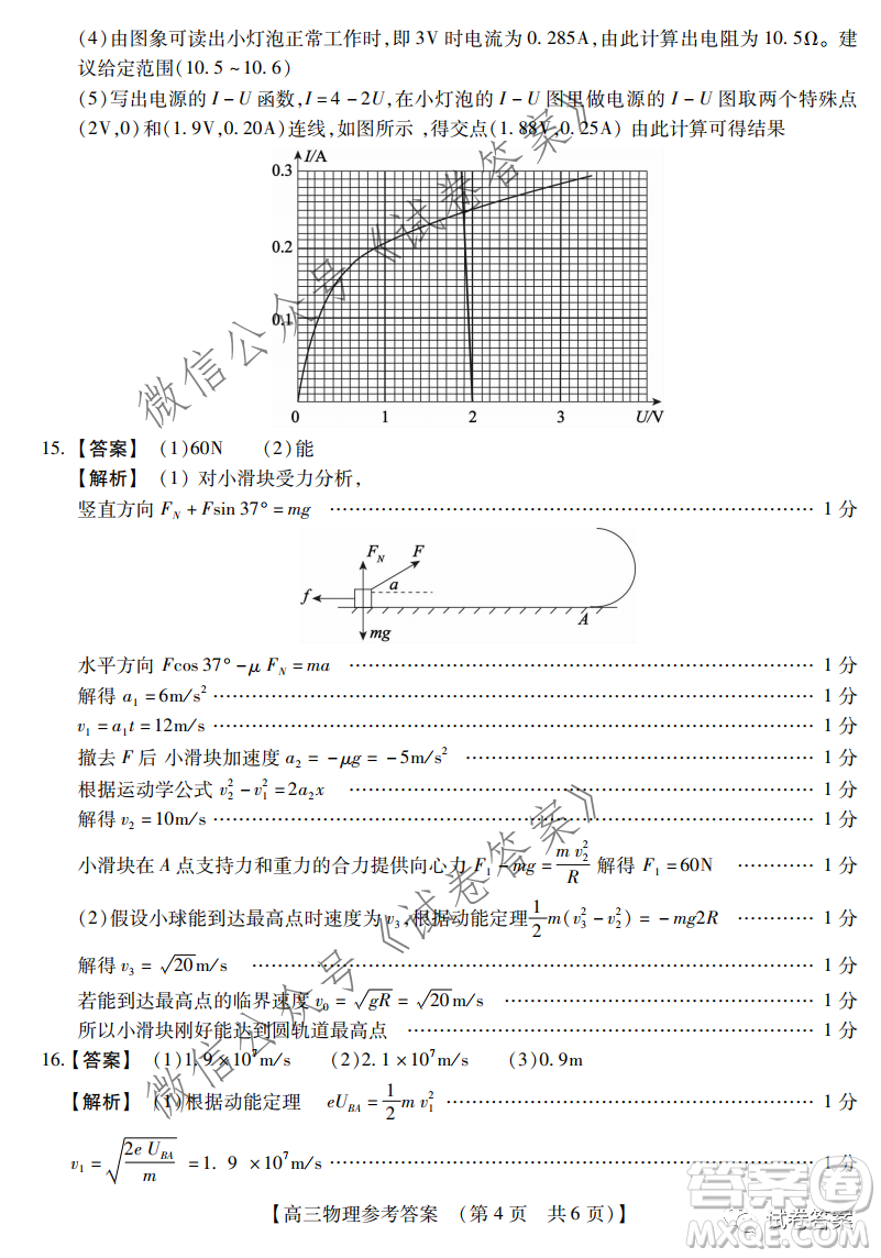 非凡吉?jiǎng)?chuàng)2020-2021學(xué)年高三年級(jí)12月大聯(lián)考物理答案