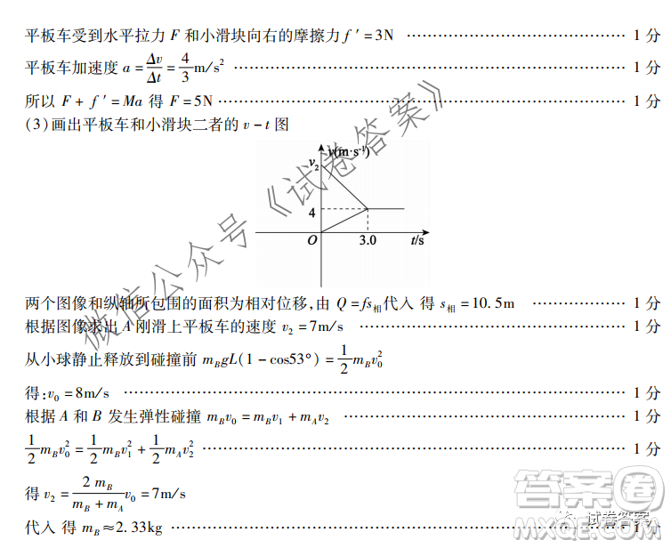 非凡吉?jiǎng)?chuàng)2020-2021學(xué)年高三年級(jí)12月大聯(lián)考物理答案