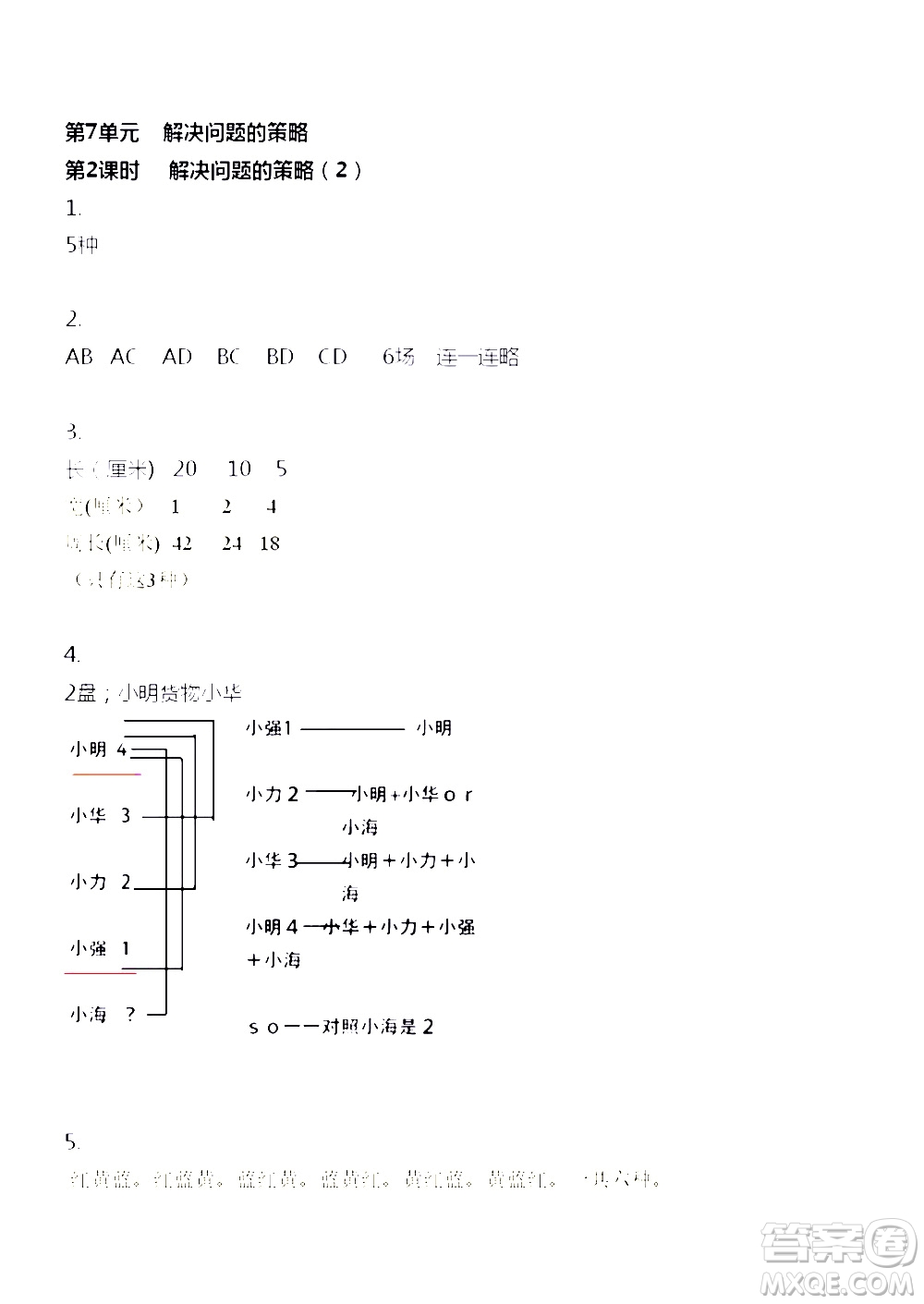 江蘇人民出版社2020伴你學(xué)數(shù)學(xué)五年級上冊蘇教版答案