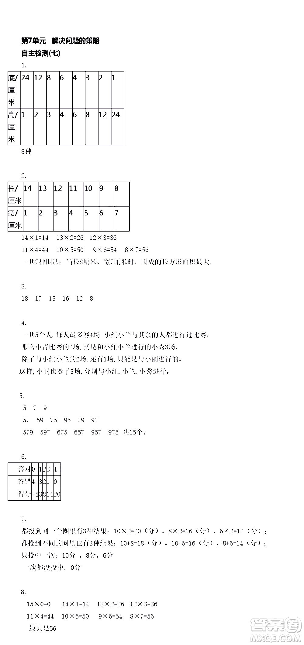 江蘇人民出版社2020伴你學(xué)數(shù)學(xué)五年級上冊蘇教版答案