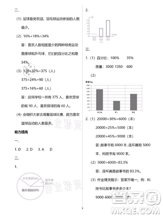 黃山書社2021寒假作業(yè)數(shù)學(xué)六年級人教版答案