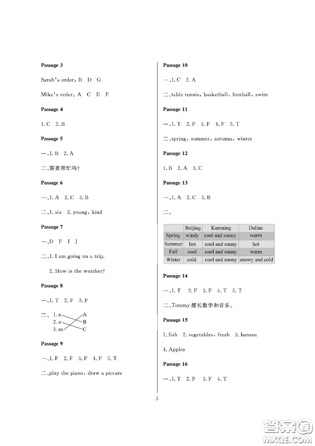 大連理工大學(xué)出版社2021假期伙伴寒假作業(yè)五年級英語人教PEP版答案