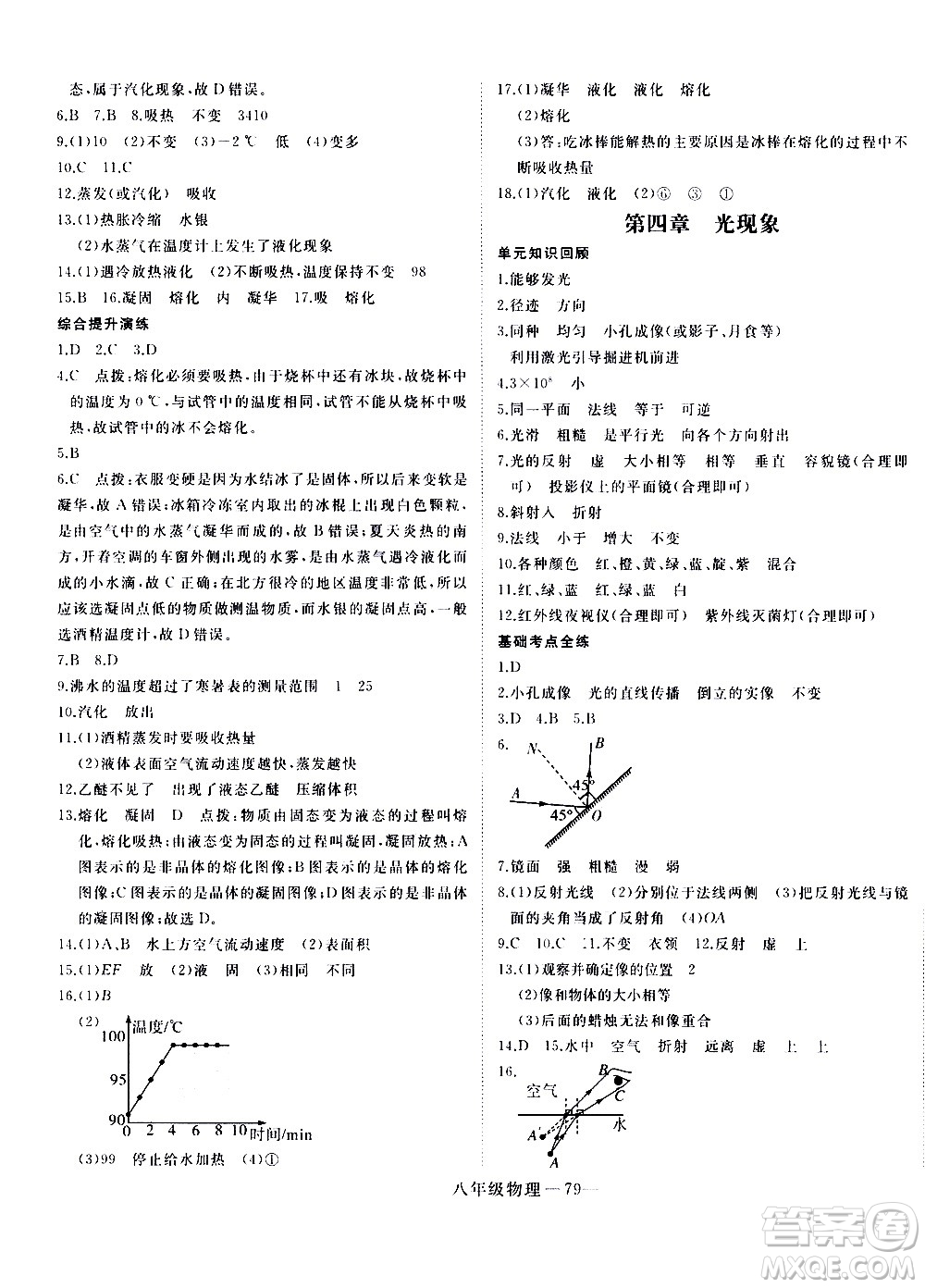 延邊大學(xué)出版社2021優(yōu)翼叢書時(shí)習(xí)之期末寒假八年級(jí)物理RJ人教版答案