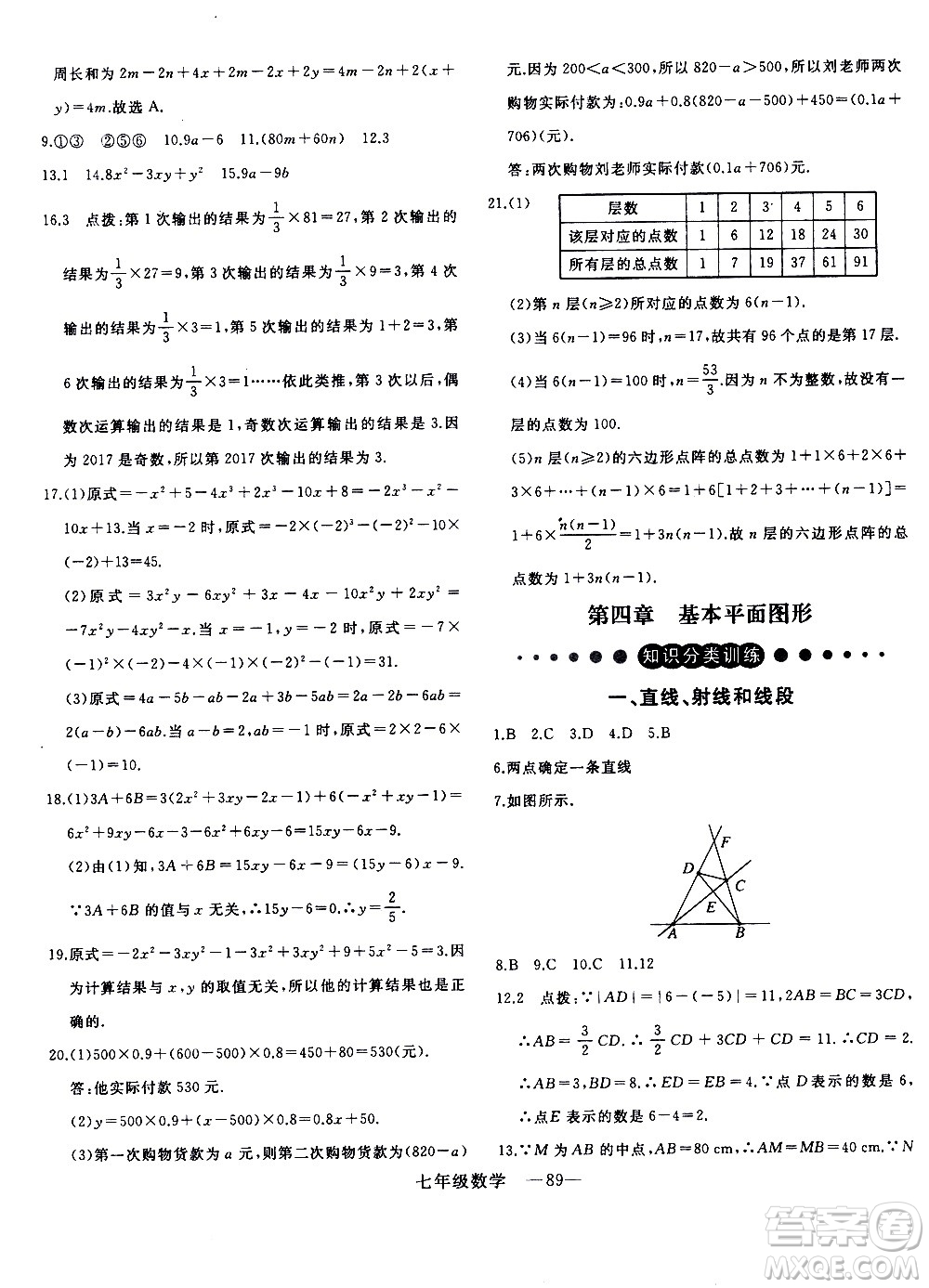 延邊大學(xué)出版社2021優(yōu)翼叢書時習(xí)之寒假七年級數(shù)學(xué)BS北師版答案