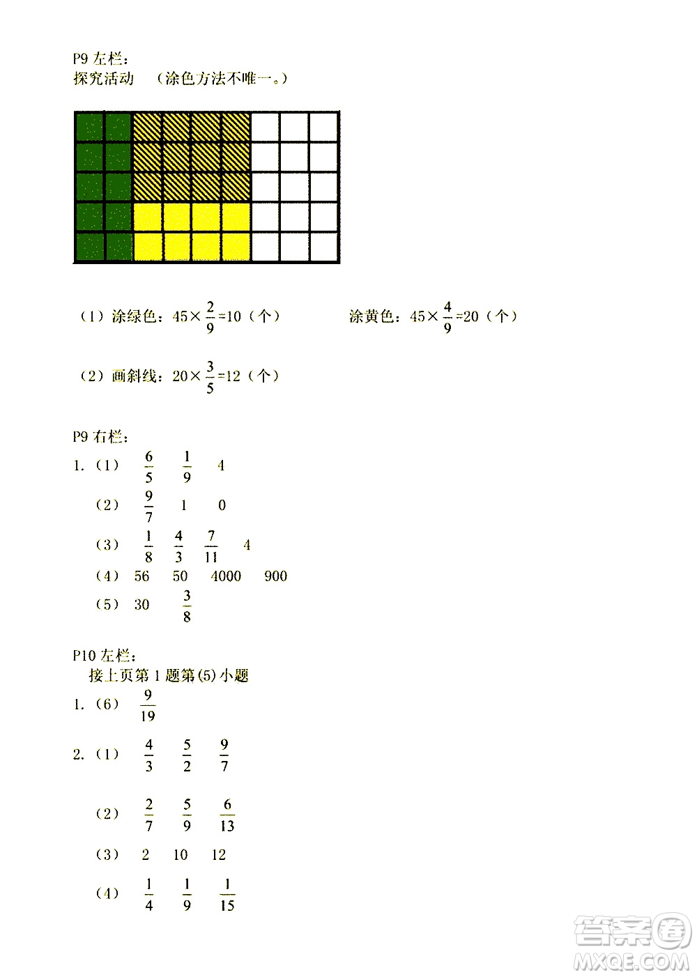 安徽少年兒童出版社2021版寒假作業(yè)六年級數(shù)學(xué)人教版答案