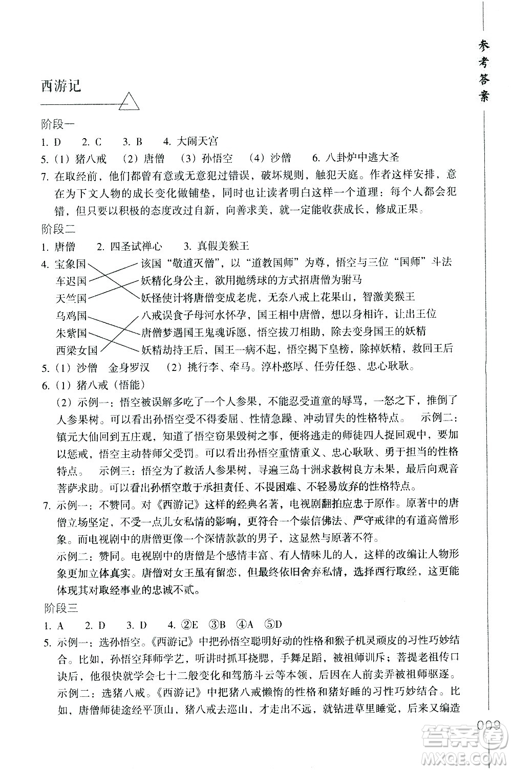 浙江教育出版社2021年名著閱讀導(dǎo)學(xué)導(dǎo)練七年級(jí)答案