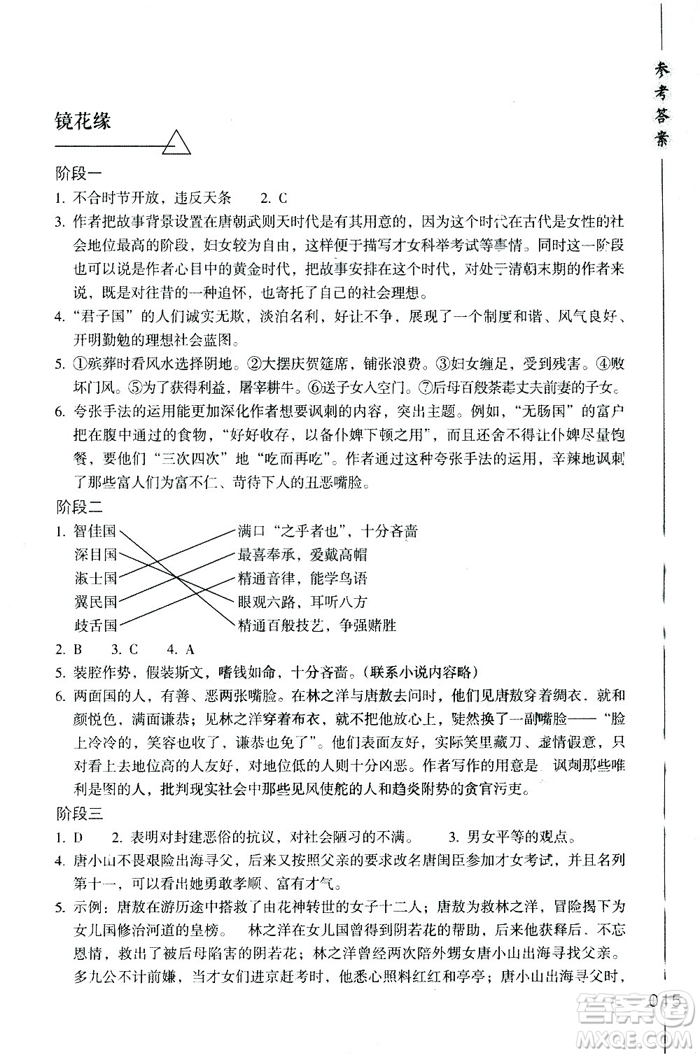 浙江教育出版社2021年名著閱讀導(dǎo)學(xué)導(dǎo)練七年級(jí)答案