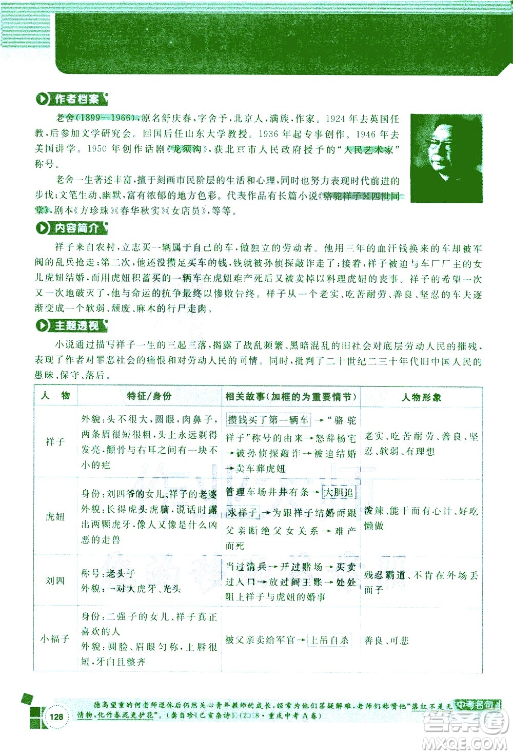 北京教育出版社2021年倍速學(xué)習(xí)法七年級語文下冊人教版答案