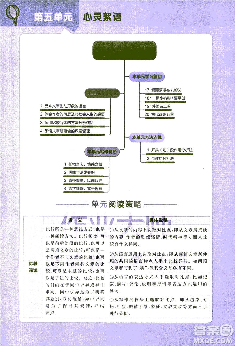 北京教育出版社2021年倍速學(xué)習(xí)法七年級語文下冊人教版答案