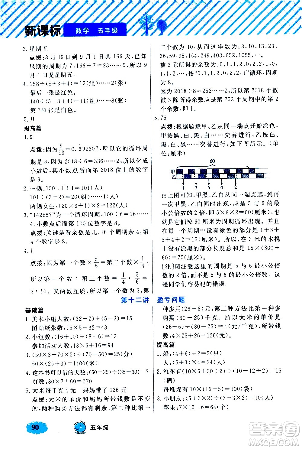 上海大學出版社2021鐘書金牌小學奧數(shù)舉一反三五年級B版答案