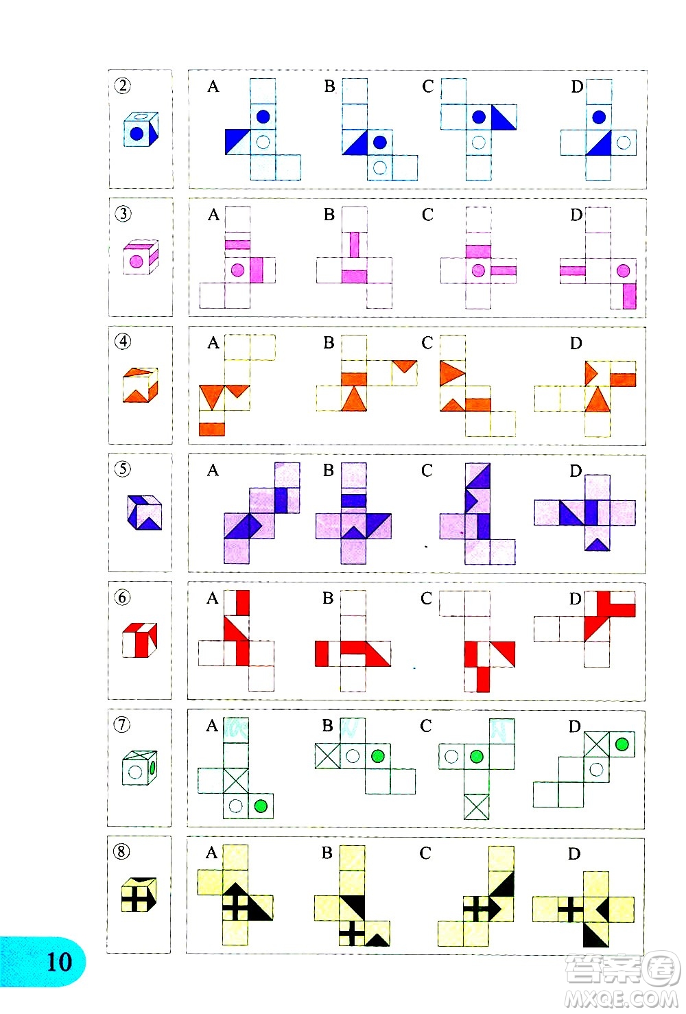 文匯出版社2021小學(xué)數(shù)學(xué)思維訓(xùn)練10五年級下冊答案