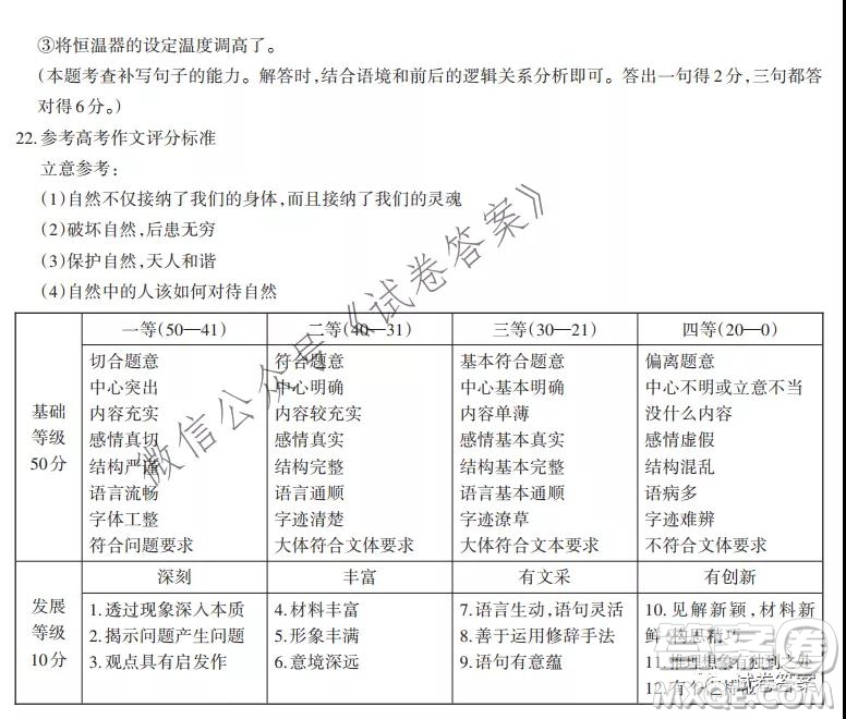 貴州新高考聯(lián)盟2021屆高三年級(jí)第二學(xué)期入學(xué)質(zhì)量監(jiān)測語文試題及答案