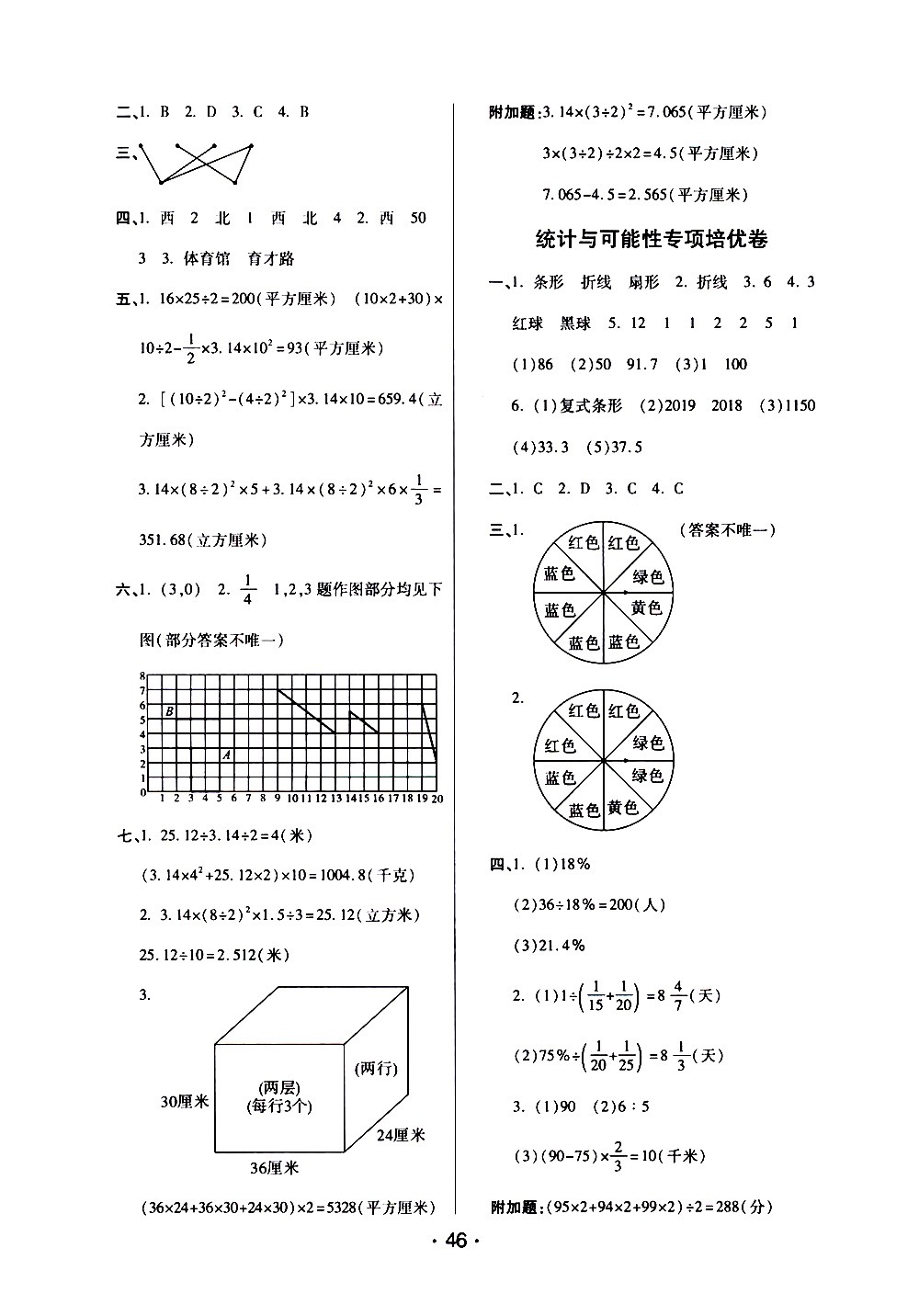 陜西師范大學(xué)出版社2021年黃岡同步練黃岡培優(yōu)卷數(shù)學(xué)六年級下JS江蘇版答案