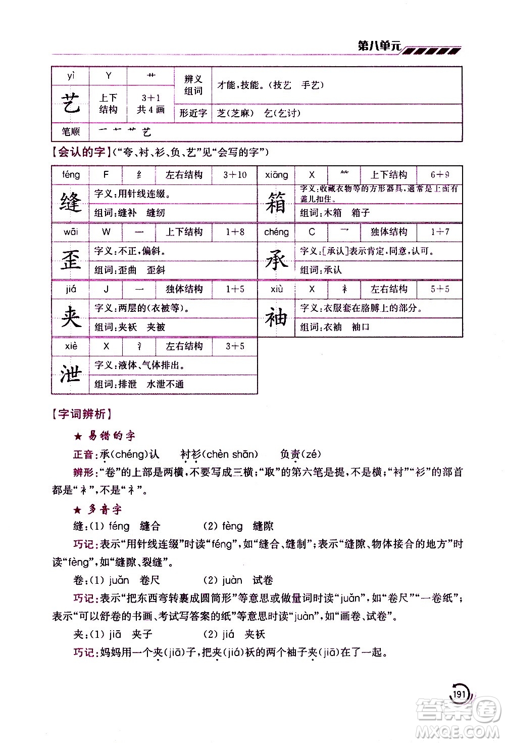 江蘇鳳凰美術(shù)出版社2021小學(xué)語文學(xué)霸三年級下冊全國版答案