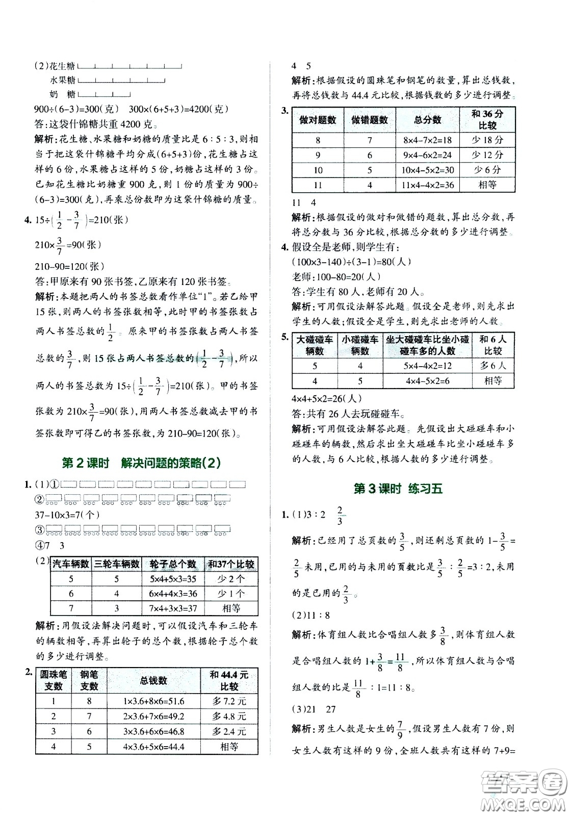 陜西師范大學(xué)出版總社有限公司2021小學(xué)學(xué)霸作業(yè)本數(shù)學(xué)六年級下SJ蘇教版答案