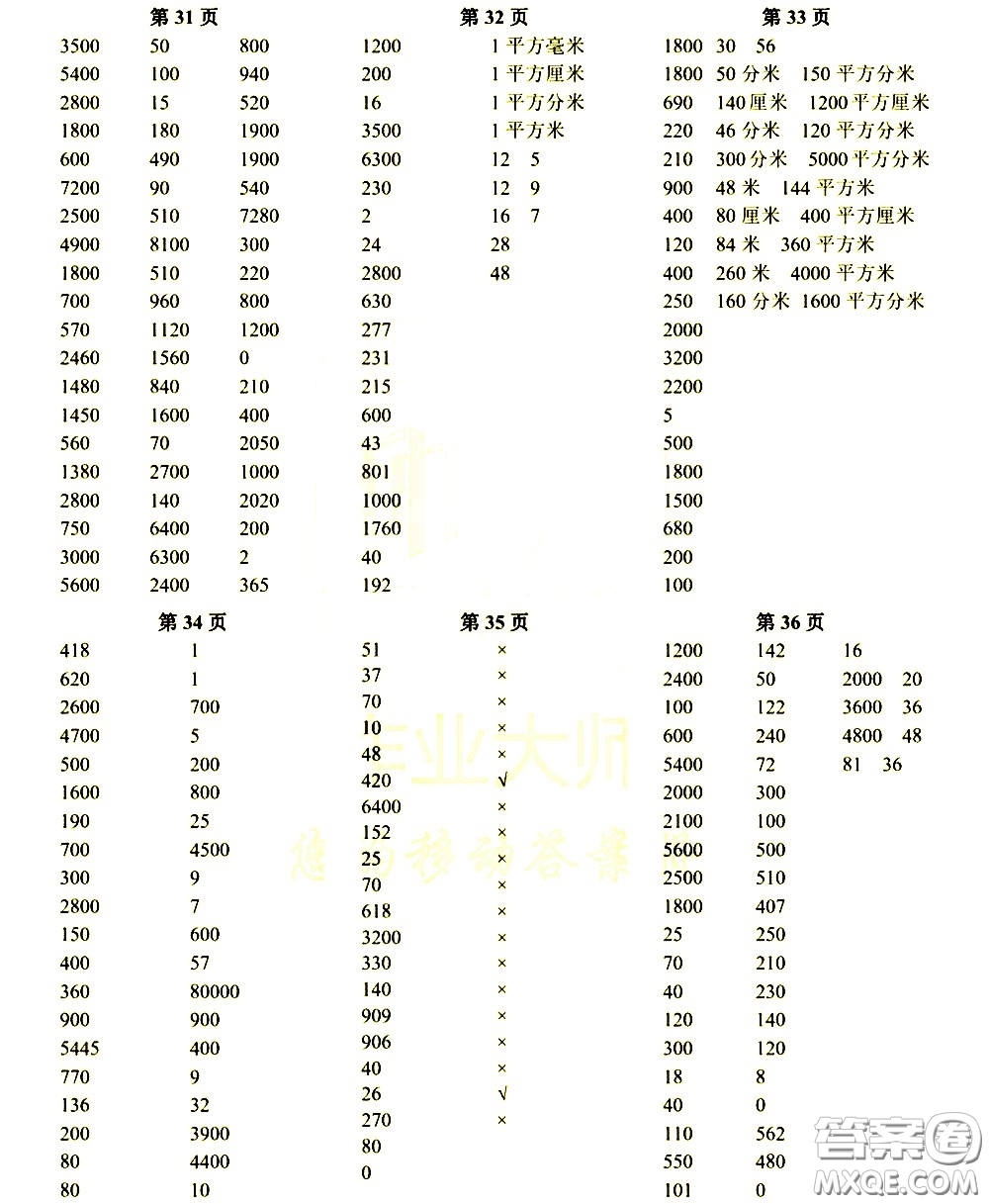 科學(xué)普及出版社2021幫你學(xué)數(shù)學(xué)口算練習(xí)冊(cè)小學(xué)三年級(jí)下冊(cè)人教版答案