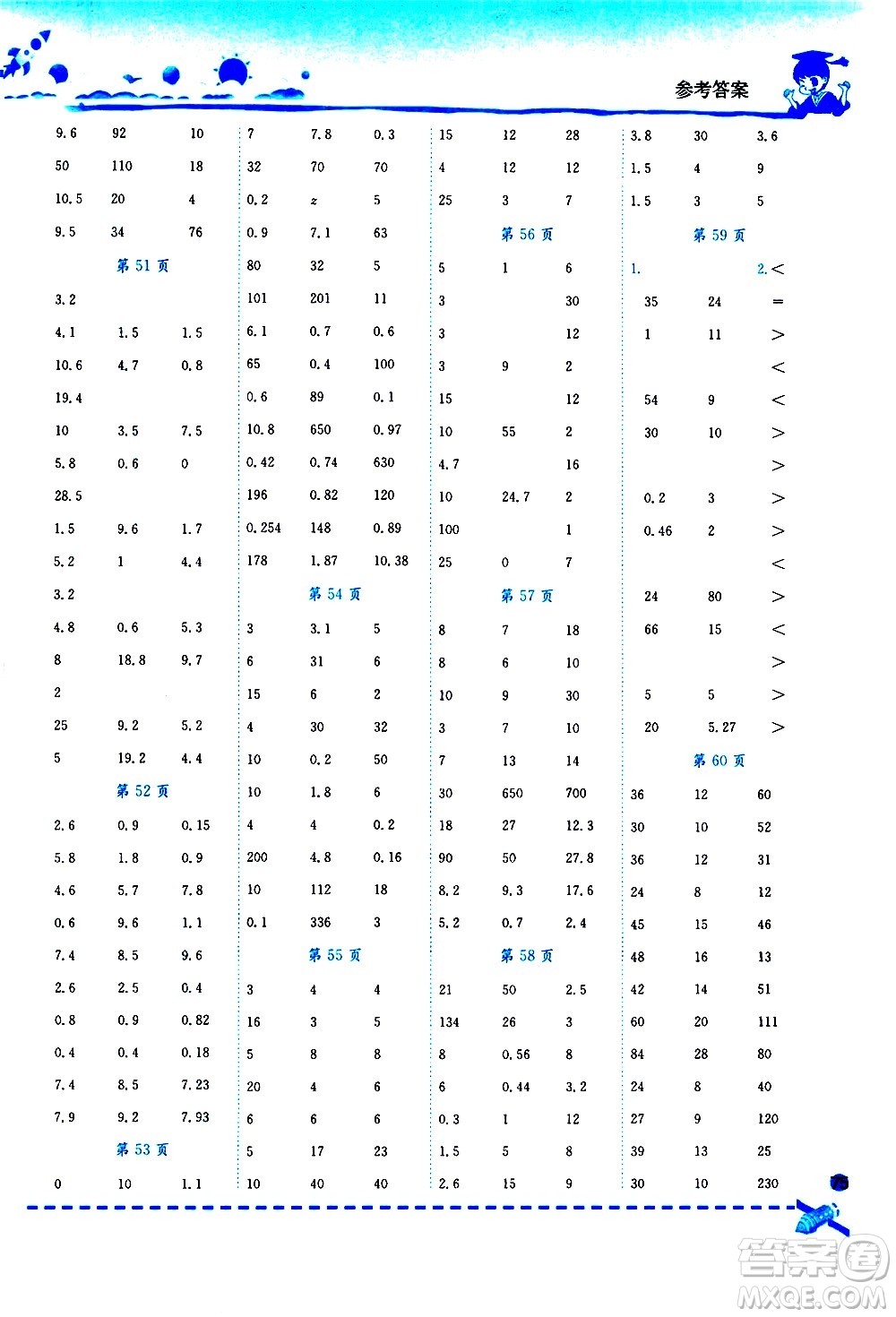 龍門書局2021黃岡小狀元口算速算練習(xí)冊(cè)四年級(jí)數(shù)學(xué)下冊(cè)BS北師大版答案