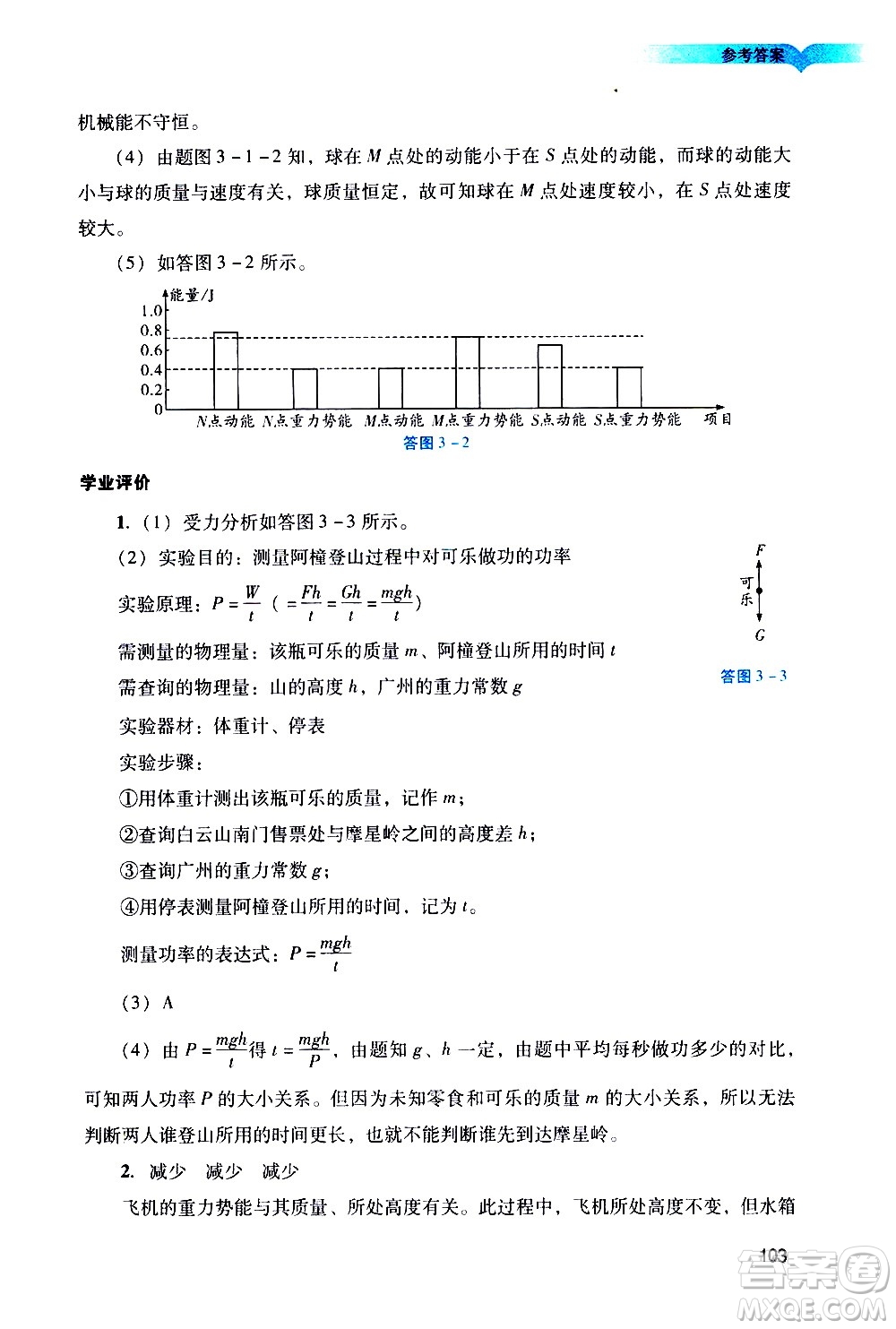 廣州出版社2021陽光學(xué)業(yè)評價物理九年級下冊人教版答案