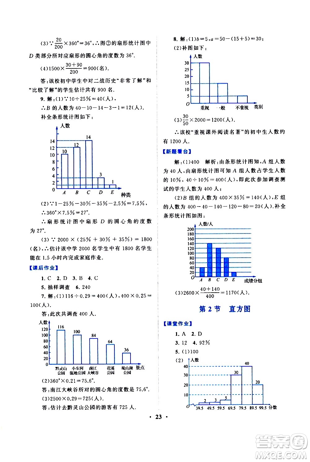 黃山書社2021啟東黃岡作業(yè)本七年級(jí)下冊(cè)數(shù)學(xué)人民教育版答案