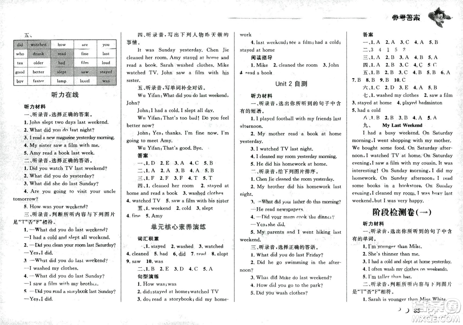 現(xiàn)代教育出版社2021小超人作業(yè)本英語六年級下冊RJPEP人教版答案