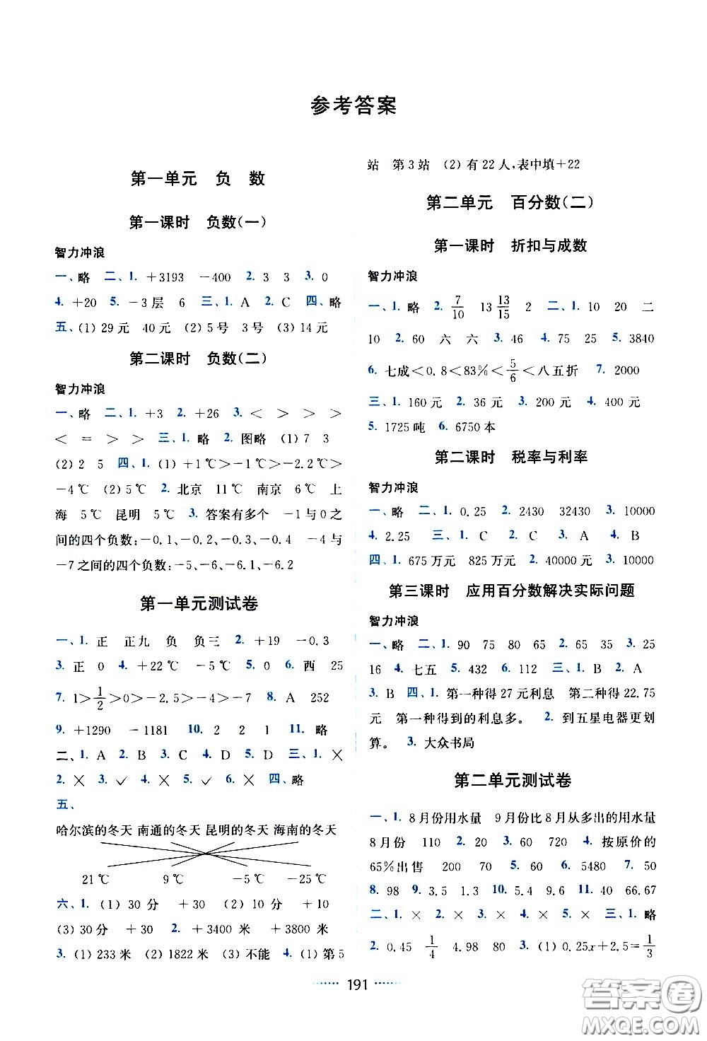 東南大學出版社2021名師點撥課課通教材全解析數(shù)學六年級下新課標RJ人教版答案