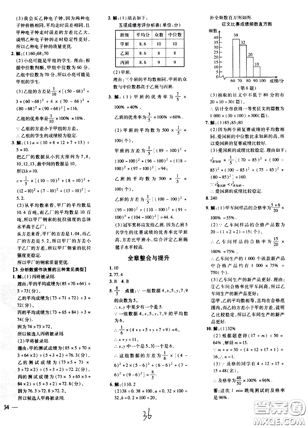 吉林教育出版社2021點撥訓練八年級數(shù)學下HK滬科版安徽適用答案