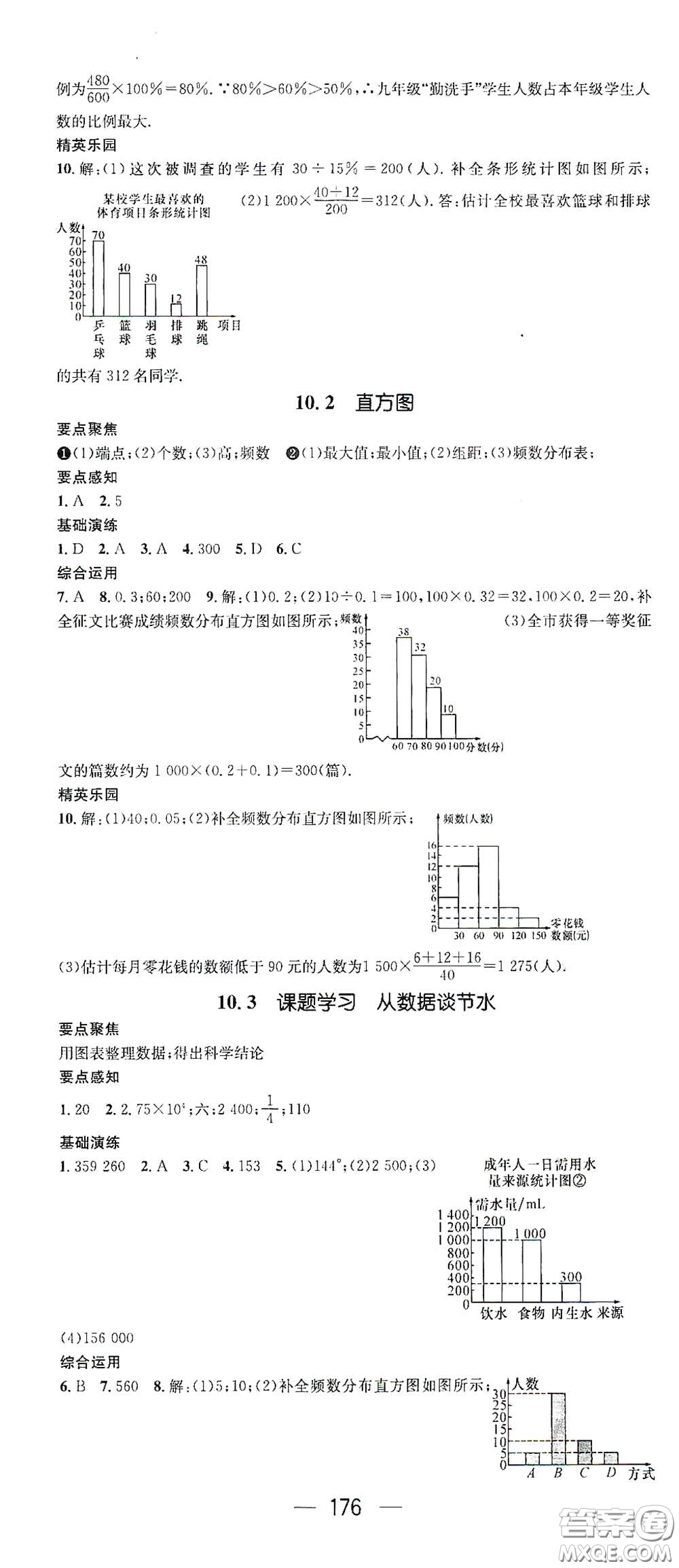 陽光出版社2021精英新課堂七年級(jí)數(shù)學(xué)下冊(cè)人教版答案