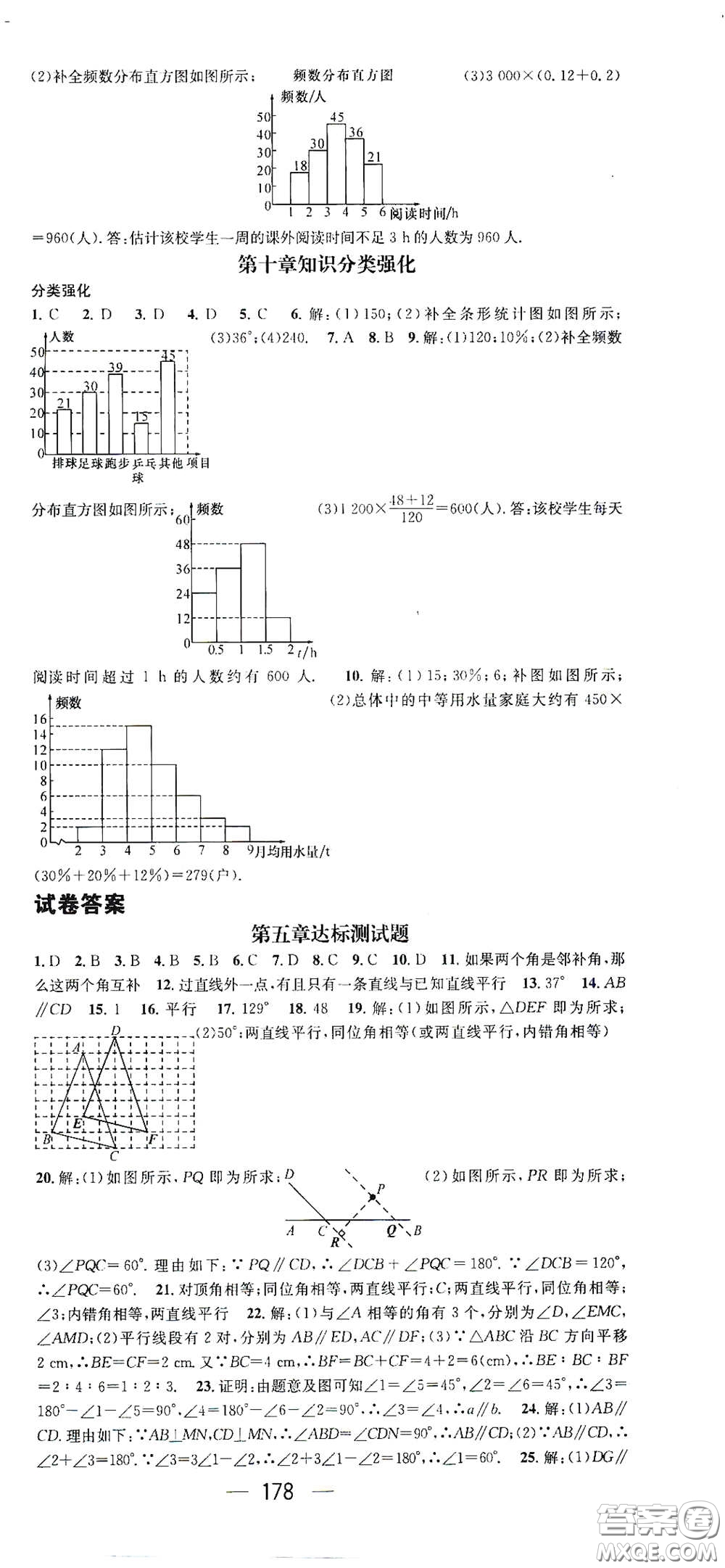 陽光出版社2021精英新課堂七年級(jí)數(shù)學(xué)下冊(cè)人教版答案