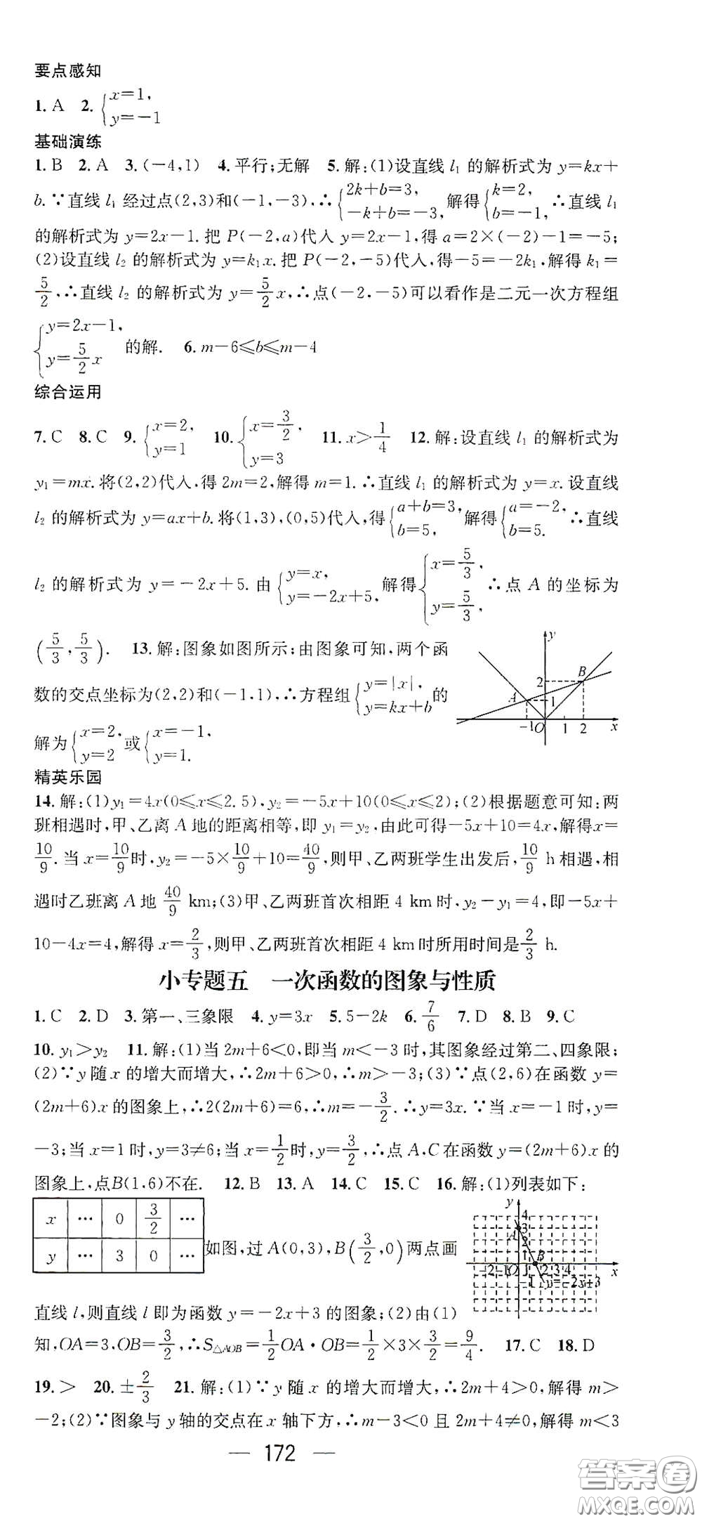 陽光出版社2021精英新課堂八年級數(shù)學(xué)下冊人教版答案