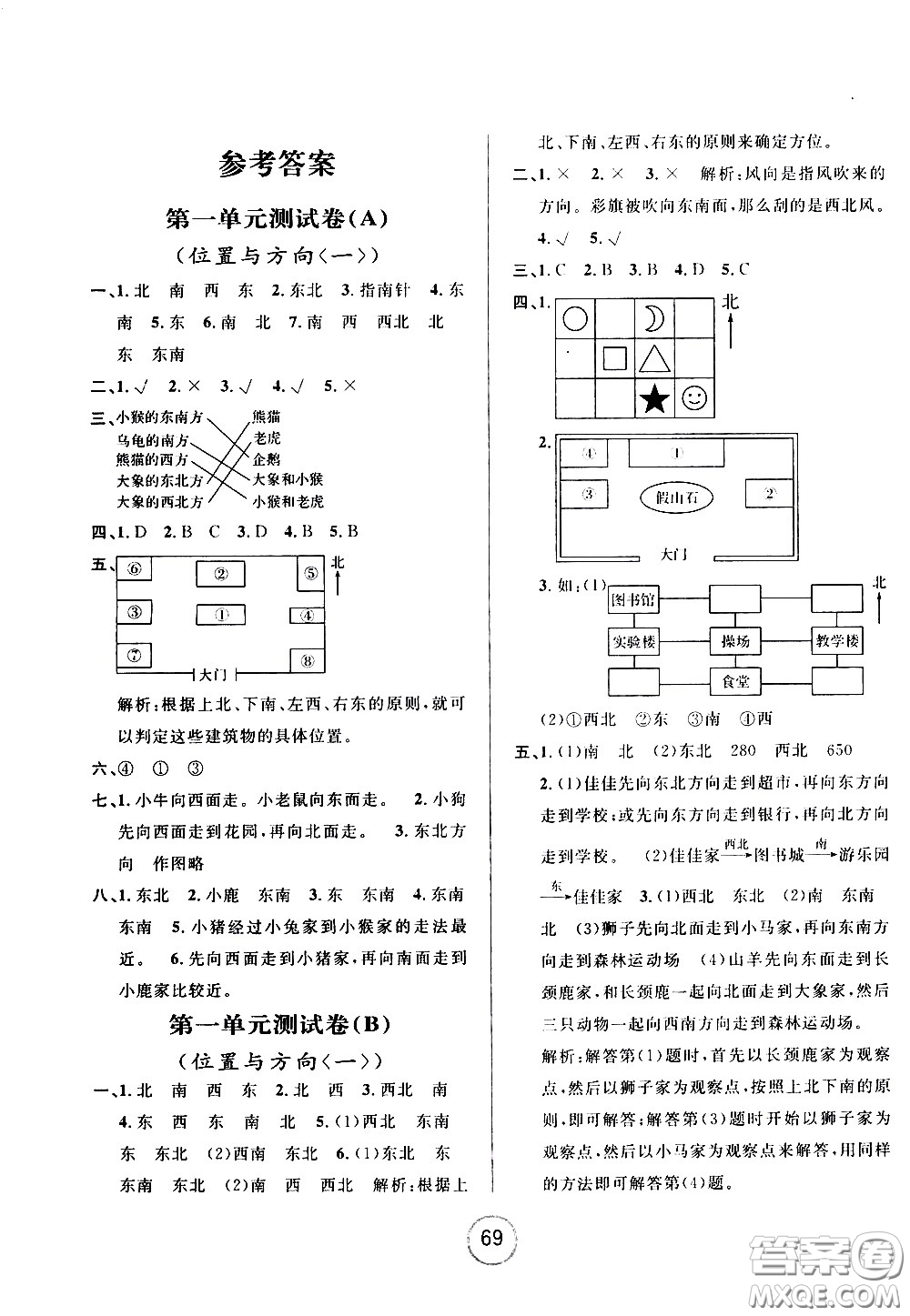 浙江大學出版社2021浙江名卷數學三年級下冊R人教版答案