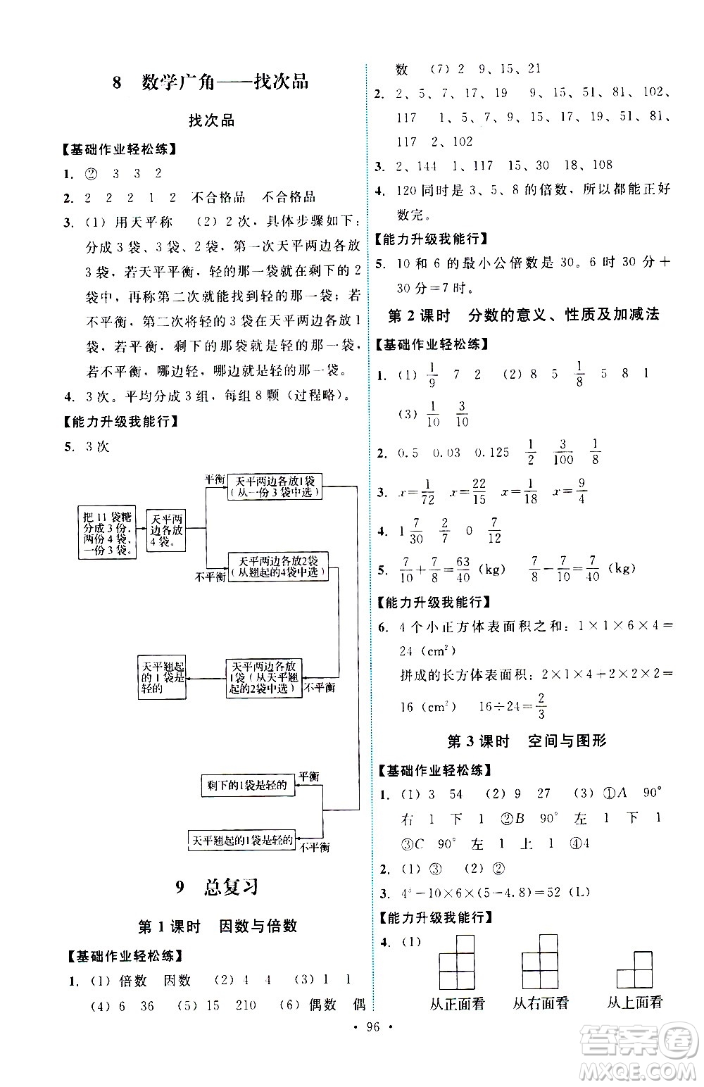 人民教育出版社2021能力培養(yǎng)與測試數(shù)學(xué)五年級下冊人教版答案