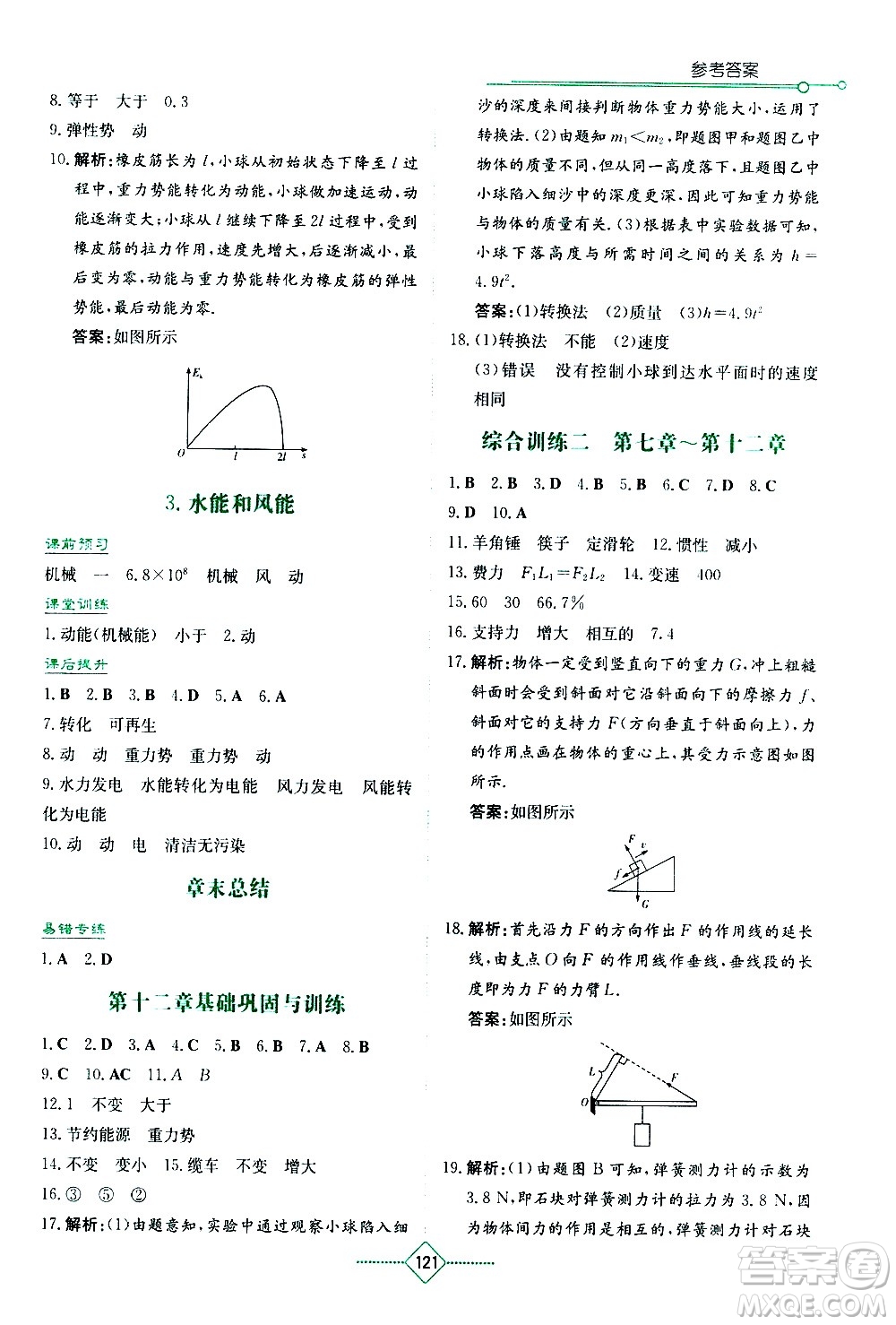 湖南教育出版社2021學(xué)法大視野物理八年級下冊教育科學(xué)版答案