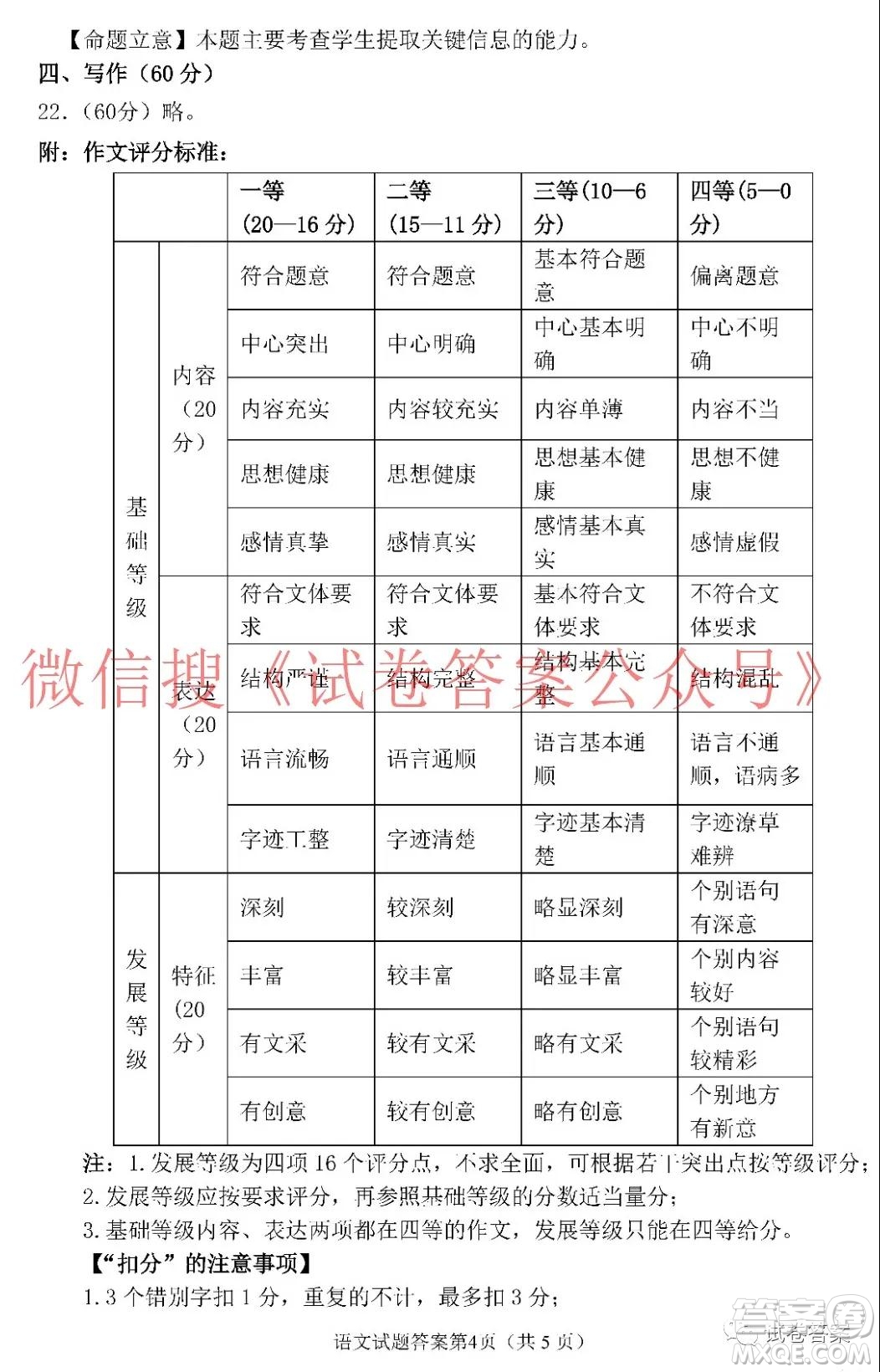 長春市普通高中2021屆高三質(zhì)量監(jiān)測三語文答案